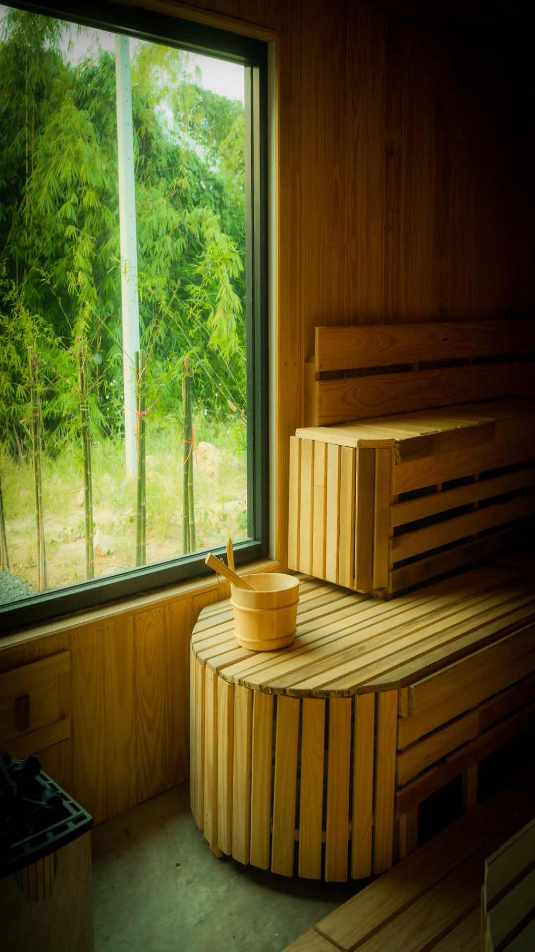 Inside Growth Club's sauna and cold plunge in Ao Nang